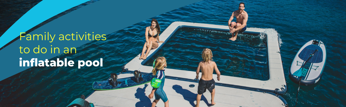 Set Float in the Inflatable Pool with Family: Activities for Adults and Children